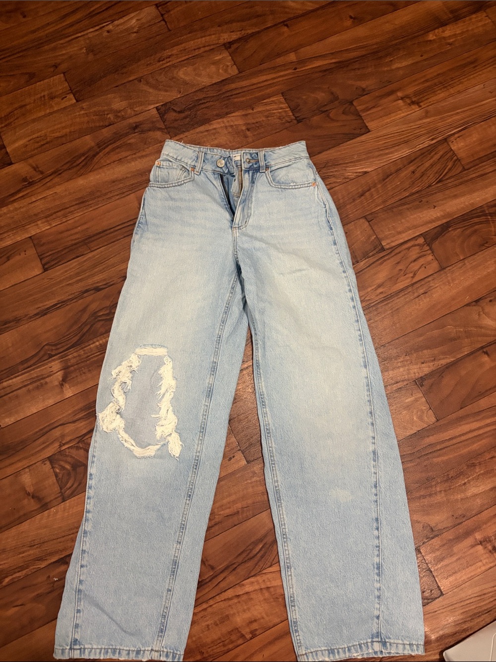 Garage Light Wash High-Rise Wide Leg Jeans